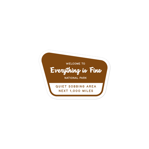 Sobbing Area Ahead | Bubble-free stickers