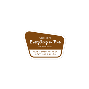 Sobbing Area Ahead | Bubble-free stickers