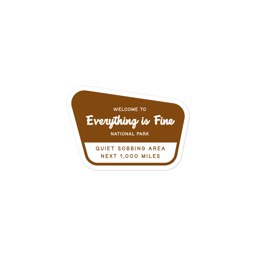 Sobbing Area Ahead | Bubble-free stickers