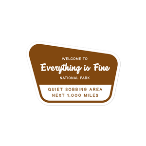 Sobbing Area Ahead | Bubble-free stickers