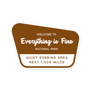 Sobbing Area Ahead | Bubble-free stickers